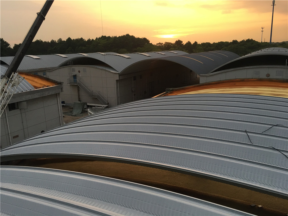 無梁拱形屋頂采光帶的安裝案例