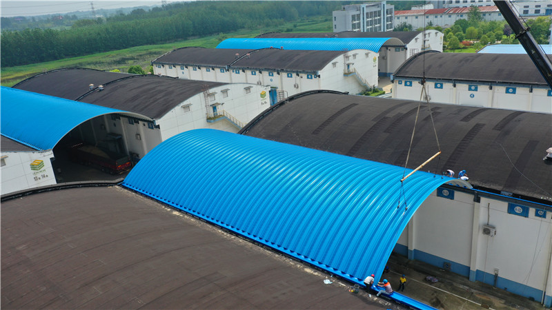 江蘇淮安直屬庫拱形屋面罩棚工程