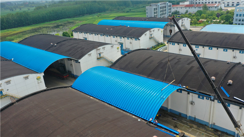 江蘇淮安直屬庫拱形屋面罩棚工程