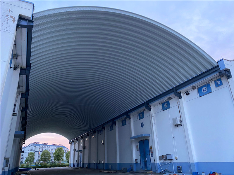 江蘇淮安直屬庫拱形屋面罩棚工程
