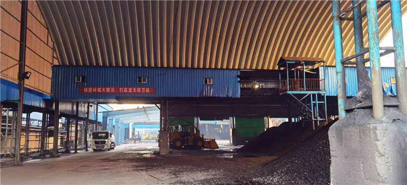 山東棗莊煤棚無梁拱形屋頂施工